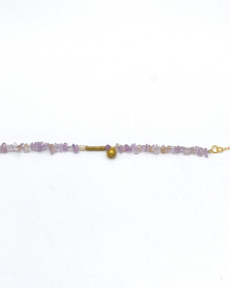 handmade brass bracelet with ametrine