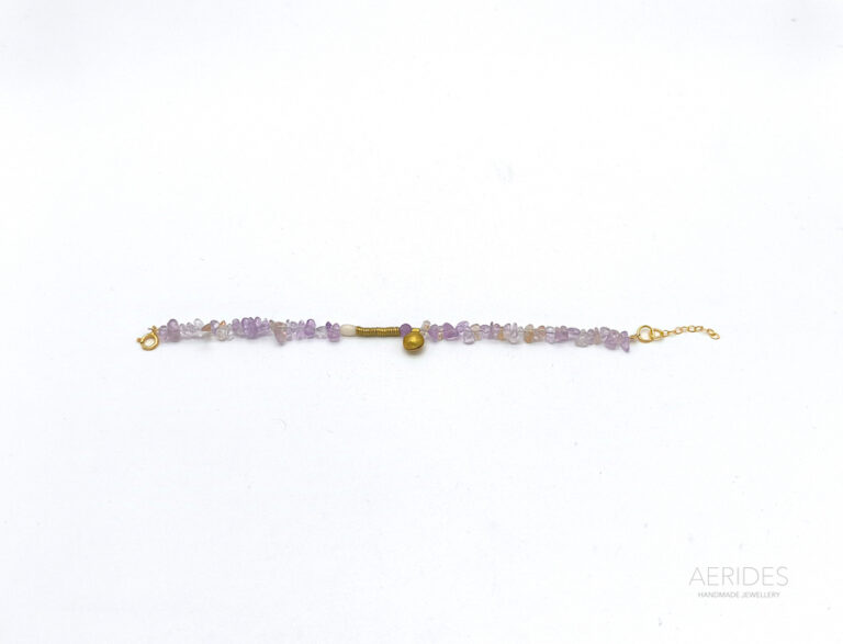 handmade brass bracelet with ametrine