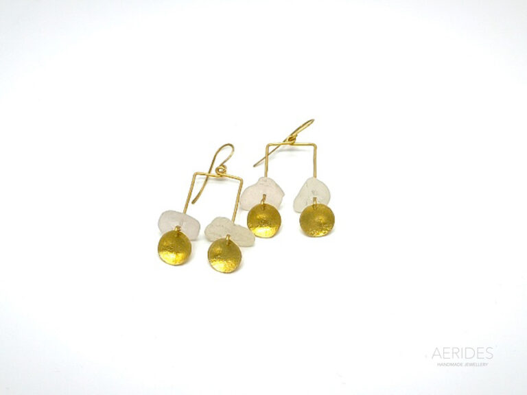 brass long earrings
