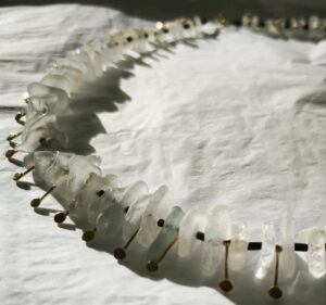 sea glass necklace from navarino bay designed and handcrafted in Pylos by aerides jewellery